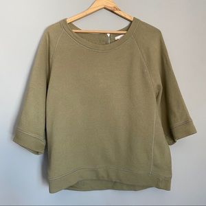 Gap Oversized and Cropped Sweatshirt Olive